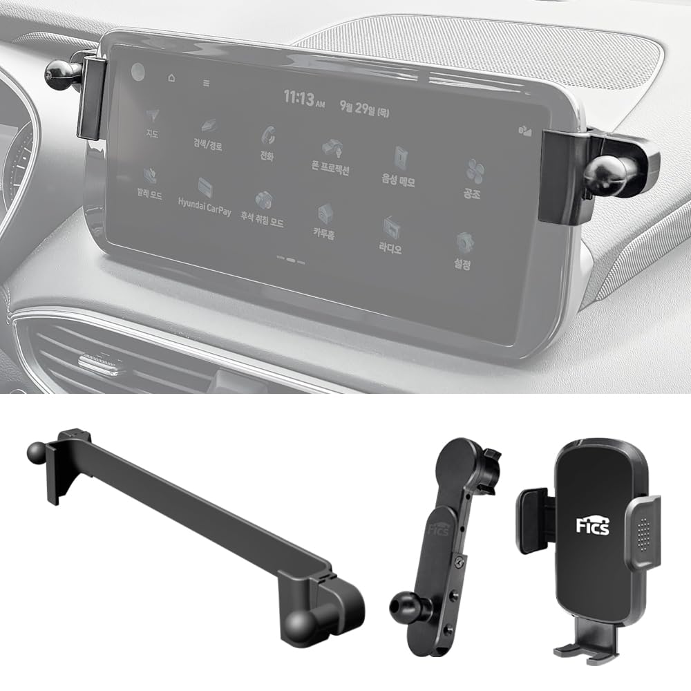 FICS Universal Car Phone Holder Mount - Compatible with Hyundai Santa Fe 2023, Custom Phone Accessory for Safe Driving & Navigation | Perfect for Road Trips, Commuting & Hands-Free Calling