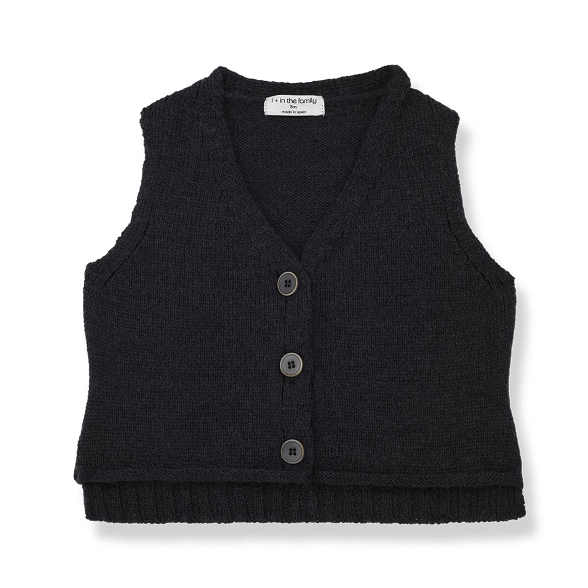 1+ In The Family Sweater Vest Anthracite - Stylish Knit Sleeveless Pullover for Men & Women - Perfect for Casual Wear, Office Outfits and Family Gatherings