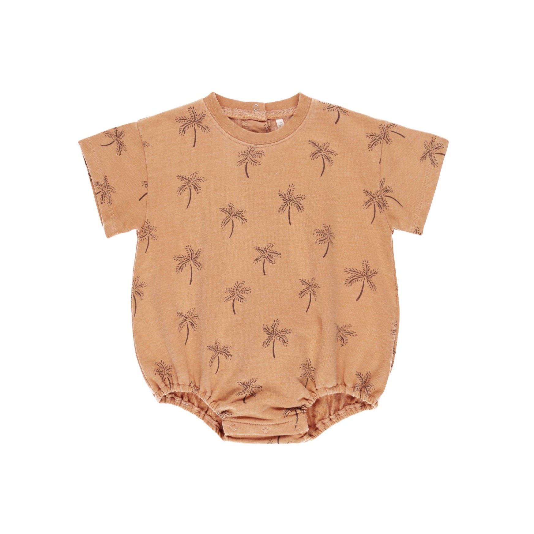 Comfy & Stylish Bubble Romper with Palm Print - Perfect for Beach Vacations, Summer Outings & Casual Wear