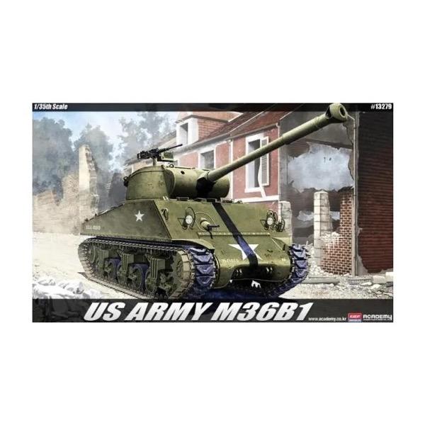 1/35 Scale U.S. Army M36B1 GMC Tank Destroyer Model Kit - Academy 13279 - Perfect for Military Enthusiasts & Model Builders