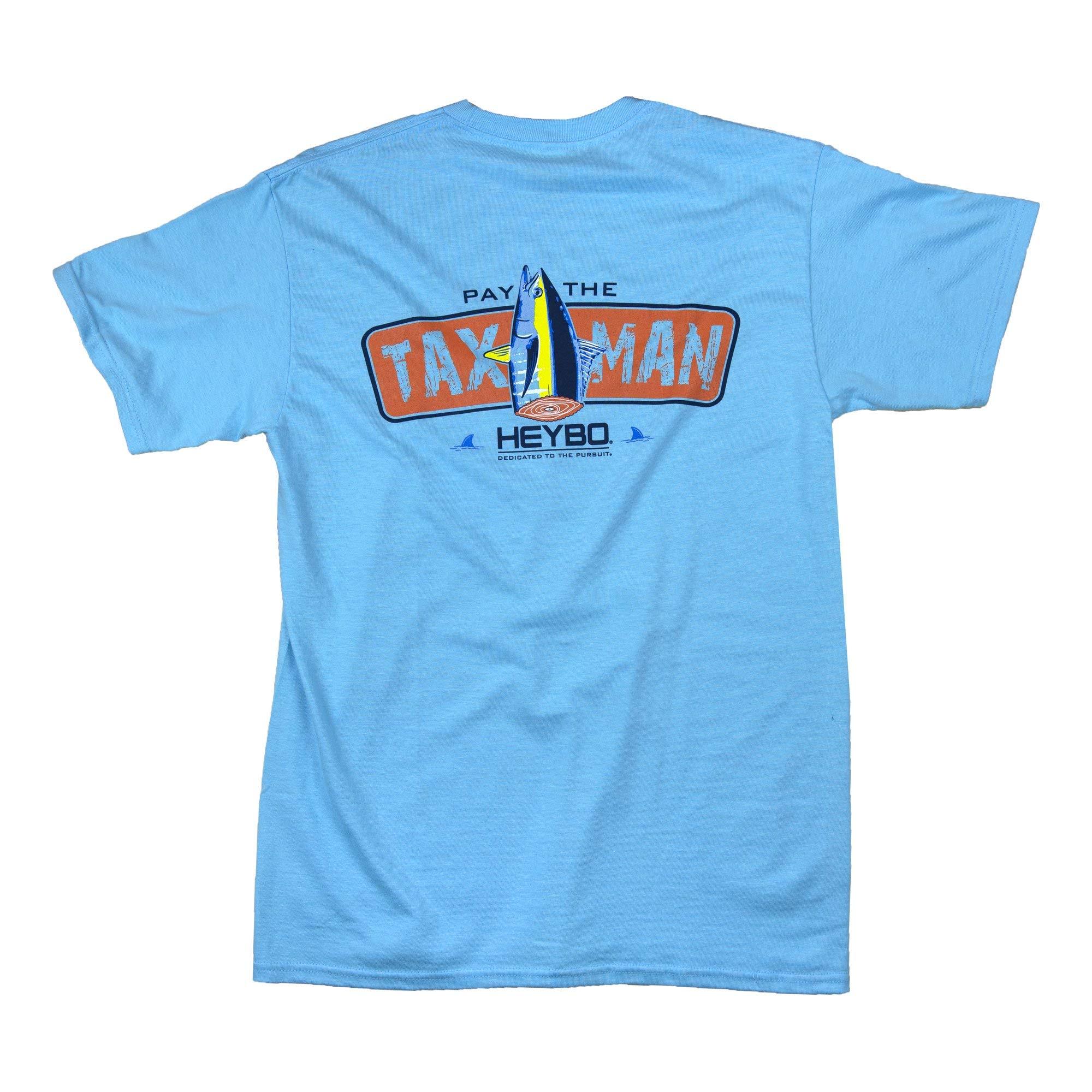 Heybo Tax Man Short Sleeve T-Shirt - Comfortable Cotton Tee in Pool Blue | Perfect for Casual Wear, Summer Outfits & Everyday Style