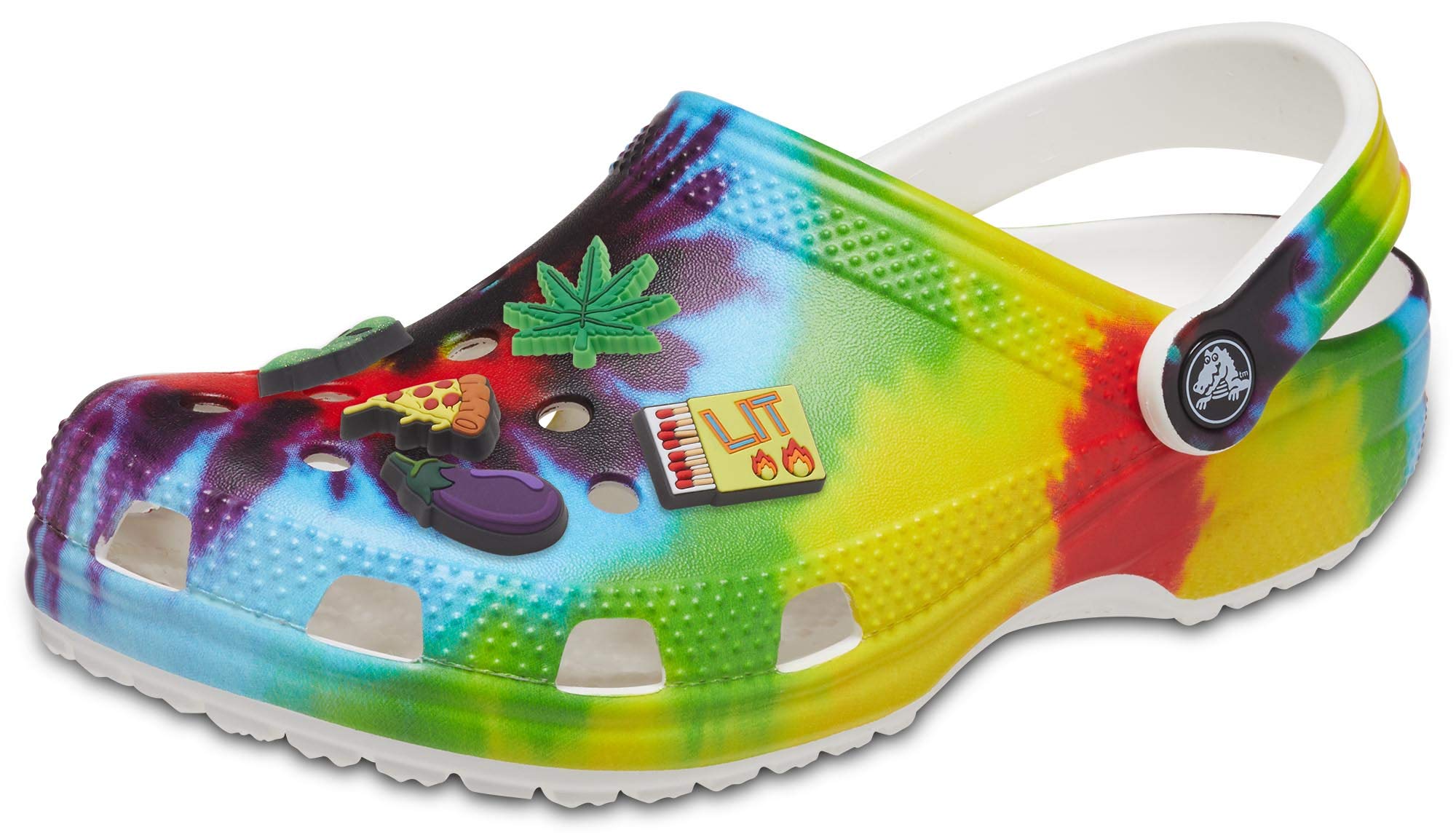 Crocs Classic Clog for Men & Women with 5-Pack Jibbitz Charms - Comfortable Slip-On Shoes for Casual Wear, Gardening, and Beach Outings