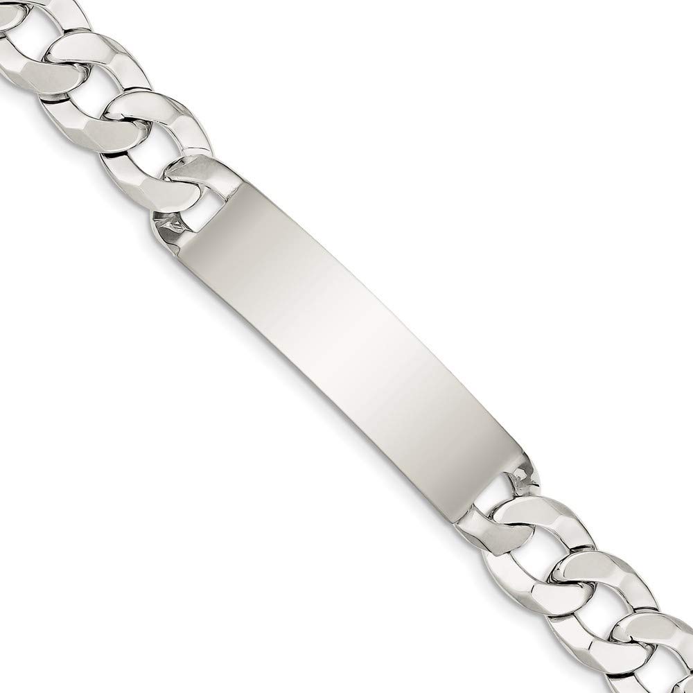 Roy Rose Jewelry Sterling Silver ID Bracelet for Women & Men - Adjustable 7.5