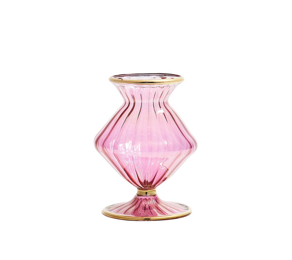 Pink Scallop Bud Vase - Small Floral Vase for Fresh or Artificial Flowers - Perfect for Wedding Centerpieces, Home Decor, and Tabletop Arrangements