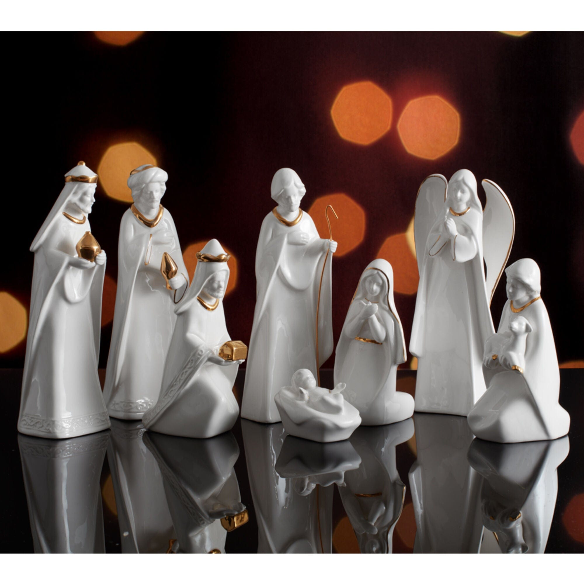 8 Piece Nativity Set - Handcrafted Christmas Nativity Scene for Home Decor, Holiday Display & Gift Giving | Perfect for Mantel, Tabletop or Church Nativity Display