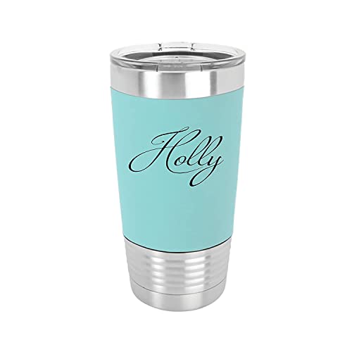 Personalized Stainless Steel 20oz Insulated Tumbler with Silicone Lid - Custom Engraved Name Travel Mug for Coffee, Tea & Cold Drinks - Perfect for Office, Gym, Camping & Commuting