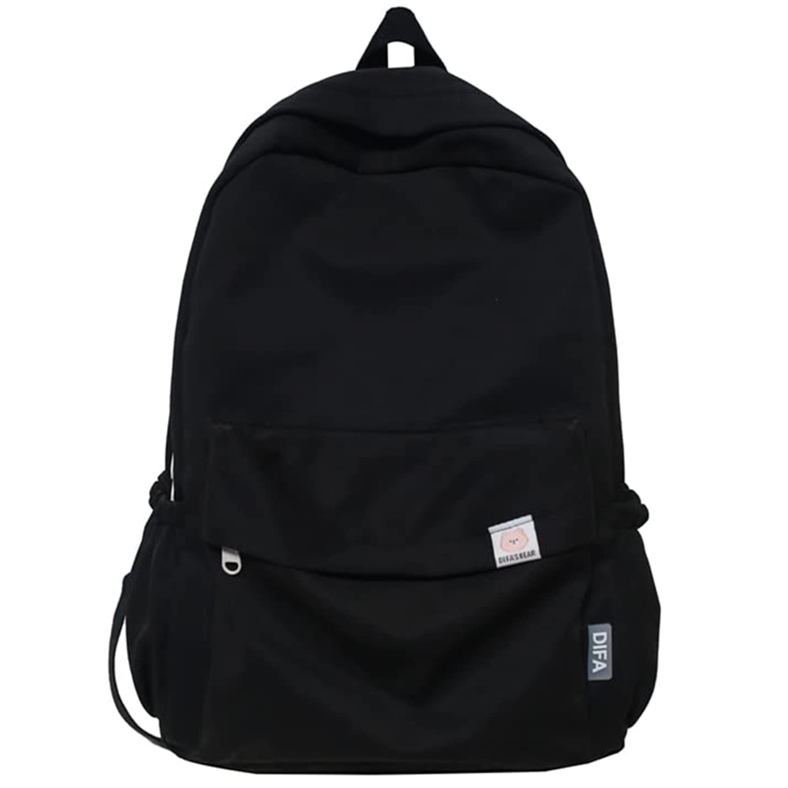 JUUCWOUT Kawaii Black Backpack for School & Teen Girls - Cute Aesthetic Lightweight Backpack for Kids | Perfect for School, Travel & Daily Use