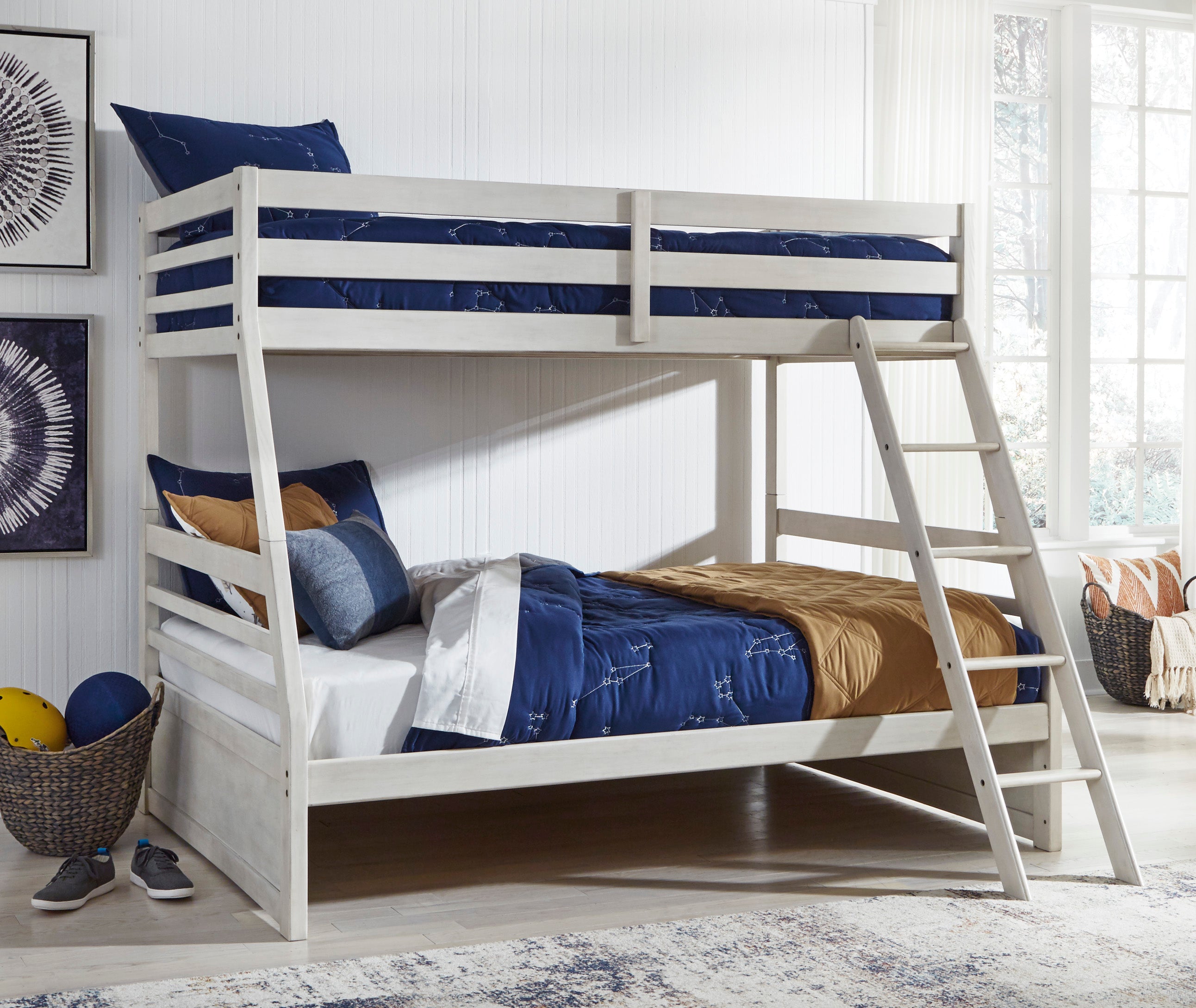 Robin Twin Over Full Bunk Bed - Space-Saving Wooden Bunk Bed for Kids & Teens - Perfect for Shared Bedrooms, Sleepovers & Small Spaces