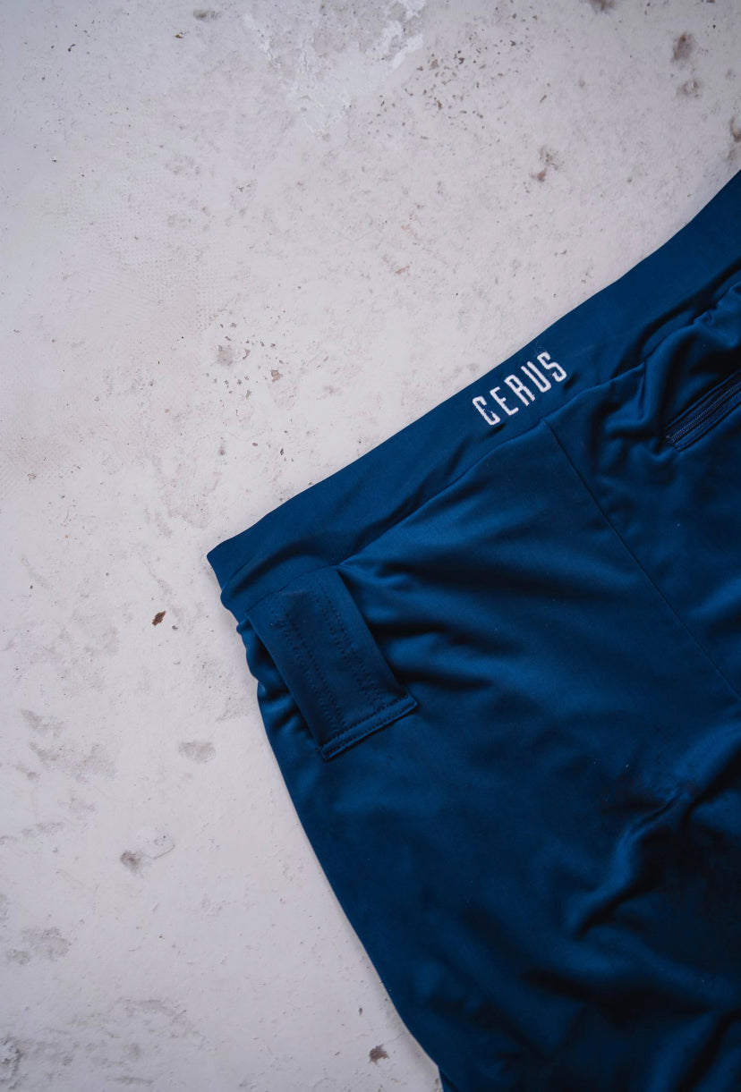 Cerus Navy Proctor 2-in-1 Running Shorts with Built-in Liner - Men's Athletic Workout Gym & Training Shorts for Running, Basketball & Outdoor Sports