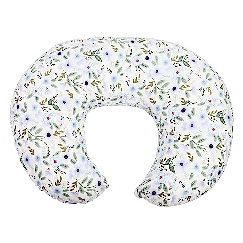 **Soft Cotton Nursing Pillow Cover for Breastfeeding - Breathable & Washable Slipcover Fits Standard Nursing Pillows & Positioners - Baby Girl & Boy (C-Flower-2) - Perfect for Feeding, Cuddling & Comfort**