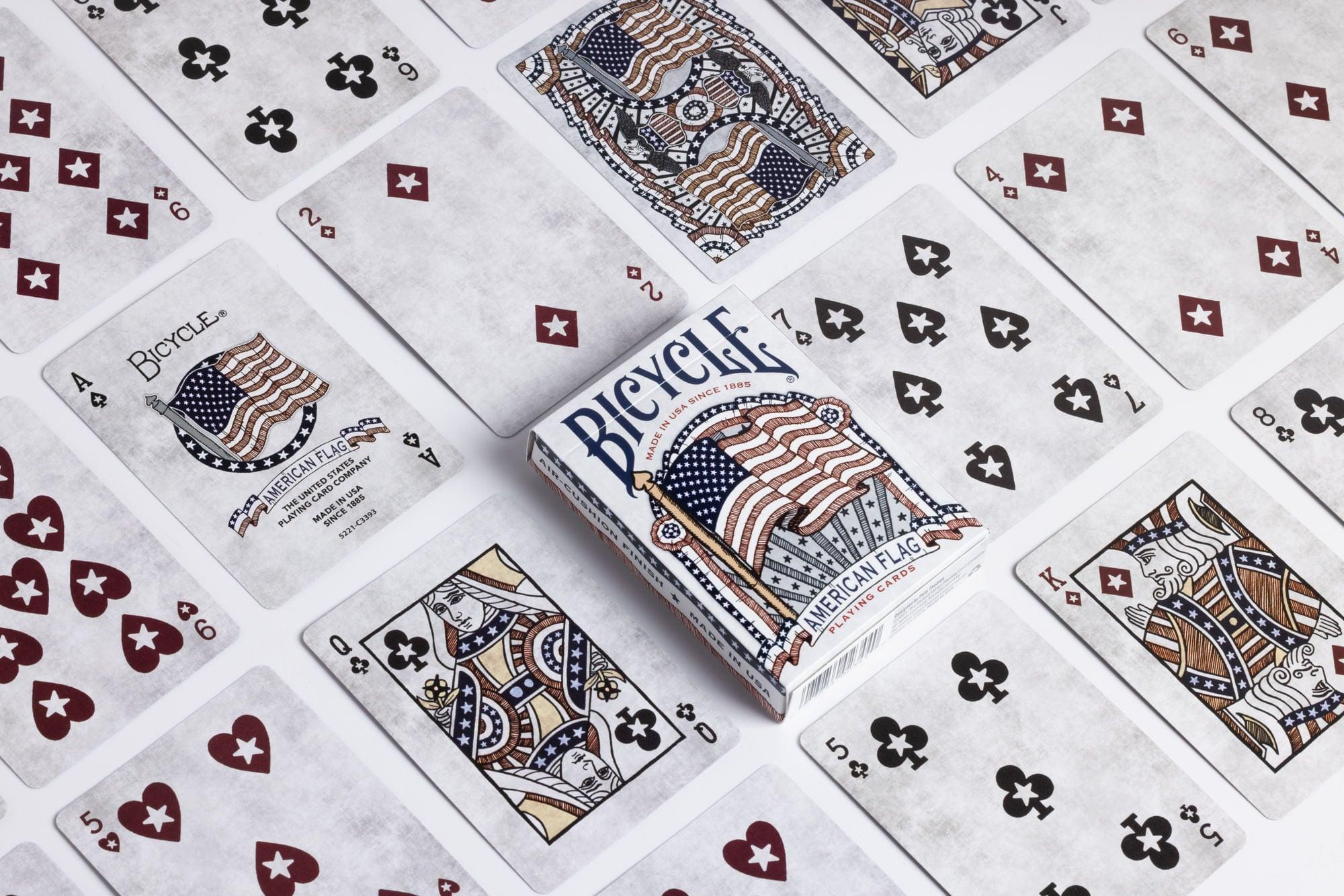 Premium Bicycle American Flag Playing Cards by USPCC - Patriotic Deck for Poker, Magic Tricks & Collectors | Perfect for 4th of July, Memorial Day & Game Nights