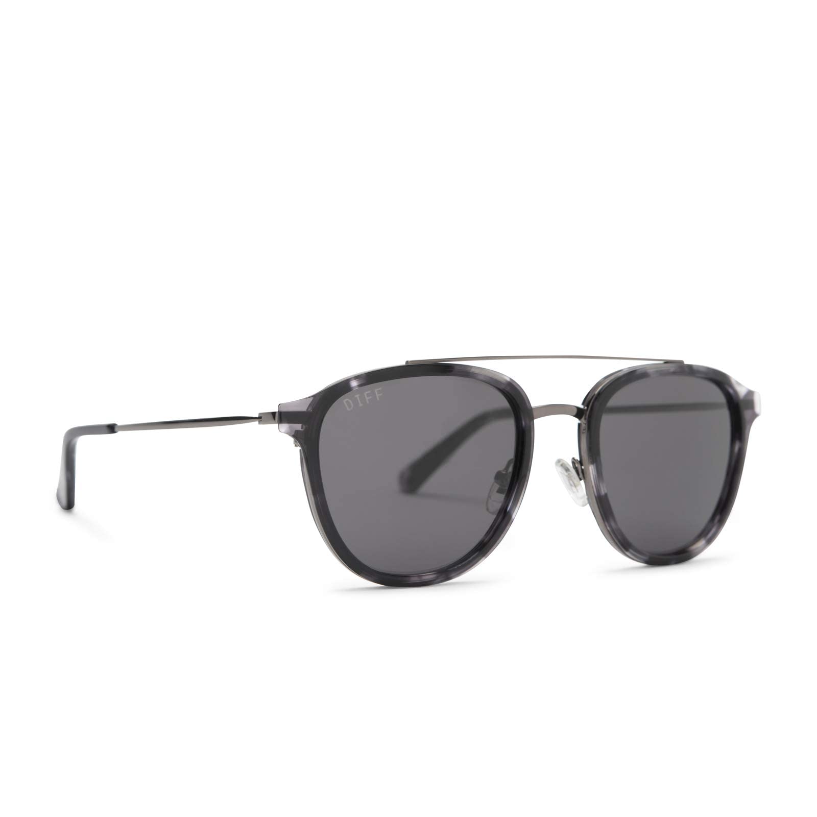DIFF Eyewear Camden Round Polarized Sunglasses for Men & Women - 100% UVA/UVB Protection - Stylish Designer Shades for Driving, Beach & Outdoor Activities