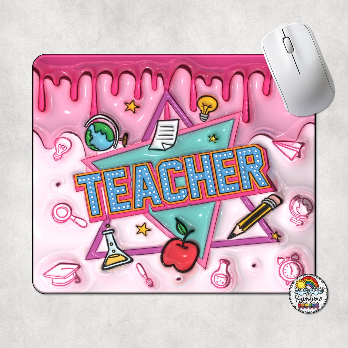 Premium Varsity Teacher Mouse Pad - Non-Slip Ergonomic Desk Mat for Educators, Office & Home Use - Perfect Gift for Teachers, Professors & School Staff