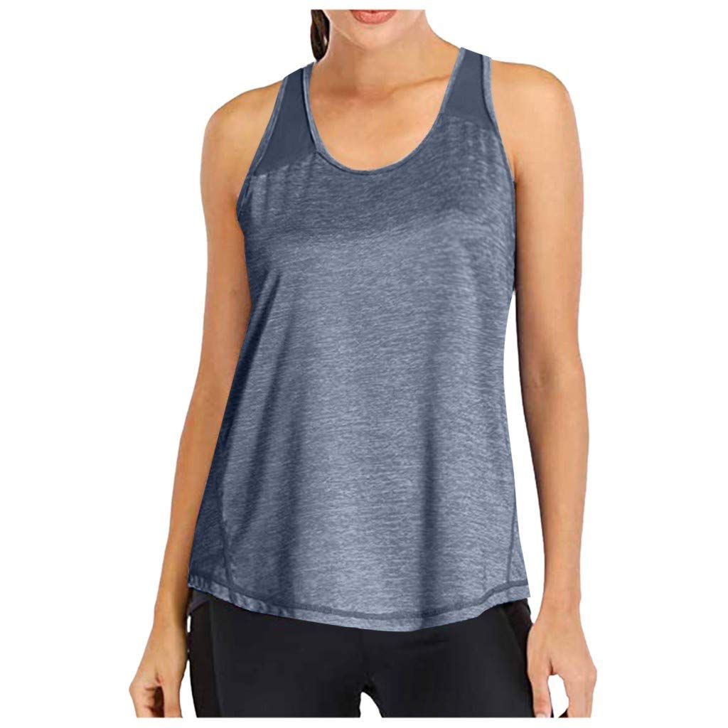 Women's Workout Tank Tops - Breathable Mesh Racerback Yoga Shirts for Gym, Running & Fitness | Comfortable Athletic Blouses & Tees for Women | Perfect for Yoga, Pilates & Cardio Workouts