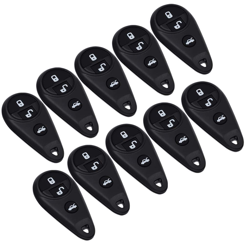 10-Pack Cciyu Flip Key Fob Replacement with 4 Buttons - Compatible with 2006-2010 Subaru Forester, Impreza, Tribeca, B9 Tribeca, Legacy & Outback (FCC NHVWB1U711 3495A-WB1U711) - Car Remote Key Shell Case for Easy Replacement & DIY Installation