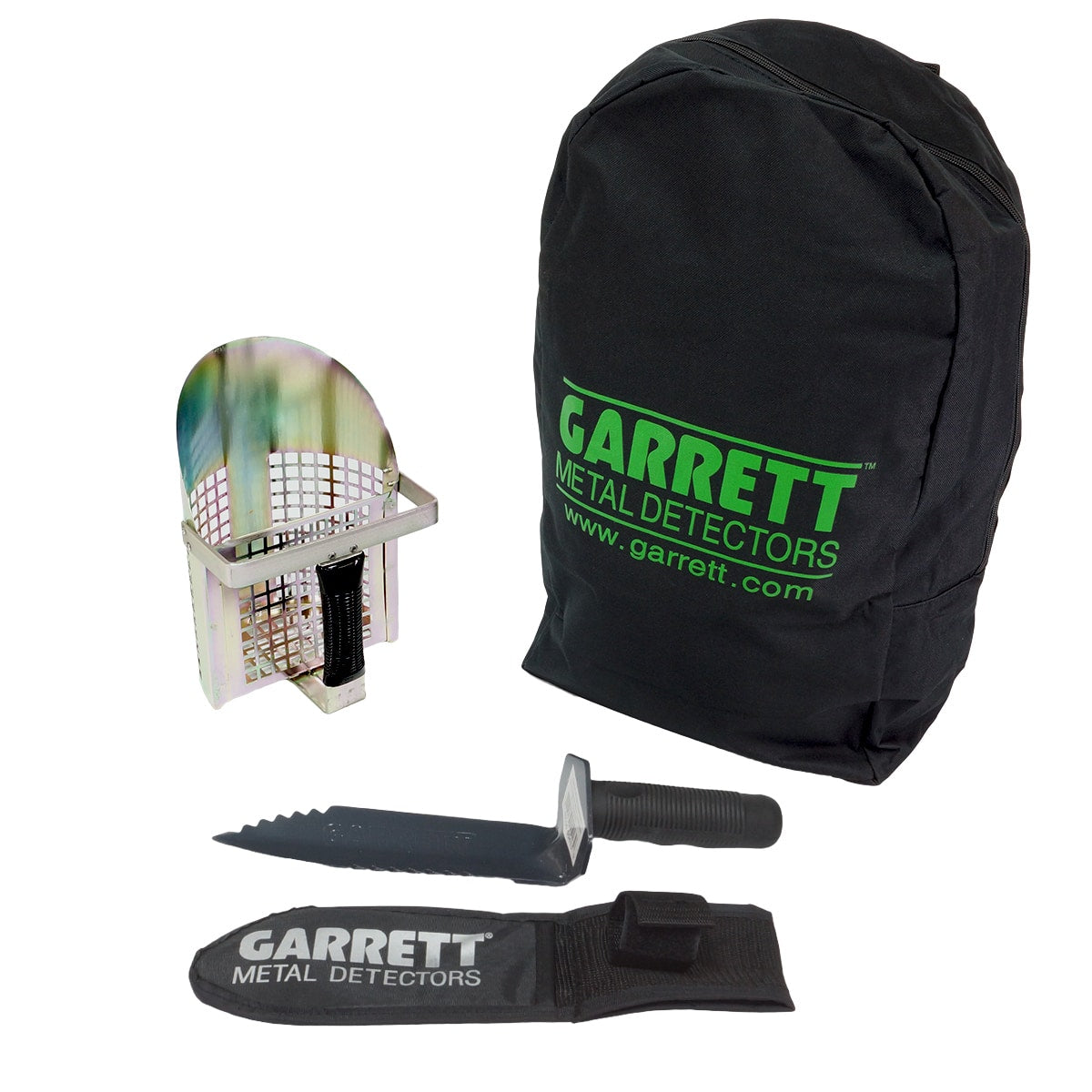 Garrett All Purpose Backpack with Edge Digger & Anodized Steel Sand Scoop - Metal Detecting Gear for Treasure Hunting, Beach Combing & Outdoor Adventures