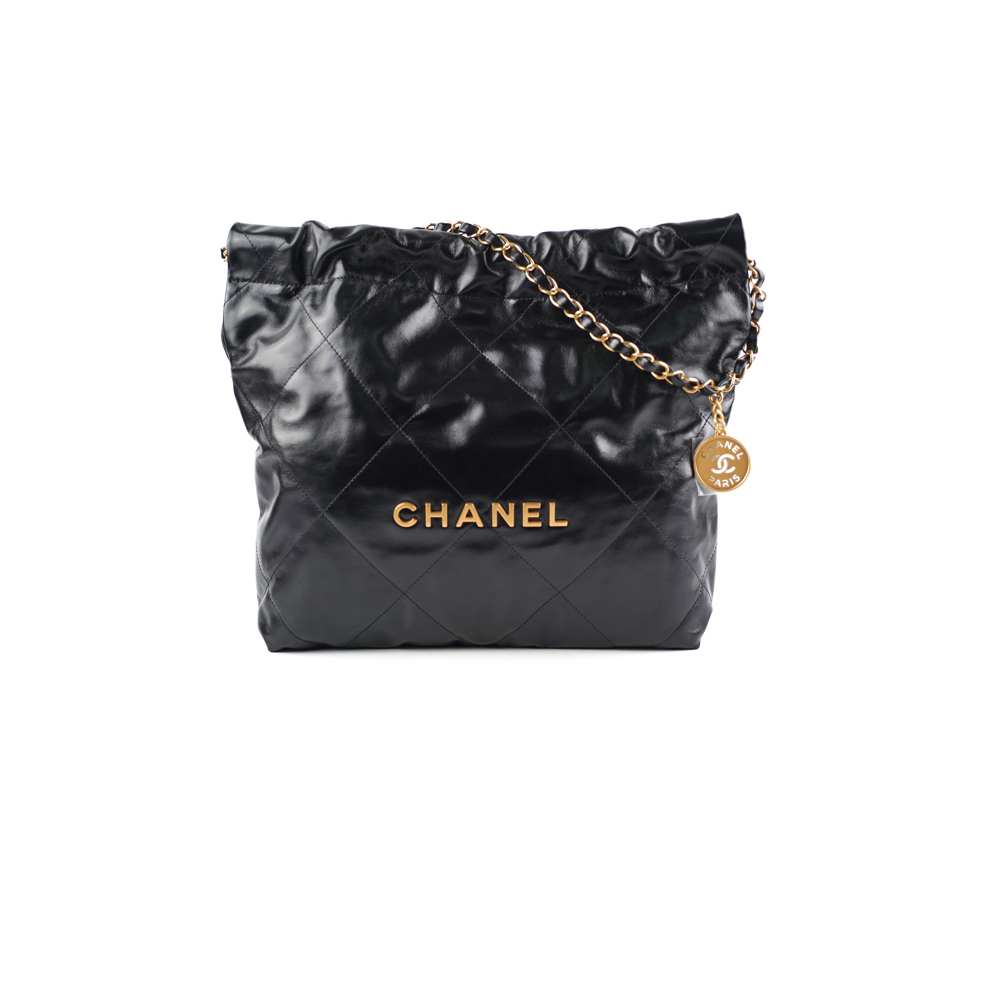 Chanel 22 Small Handbag - Genuine Black Calfskin Leather Crossbody Bag for Women | Perfect for Date Night, Office & Evening Events