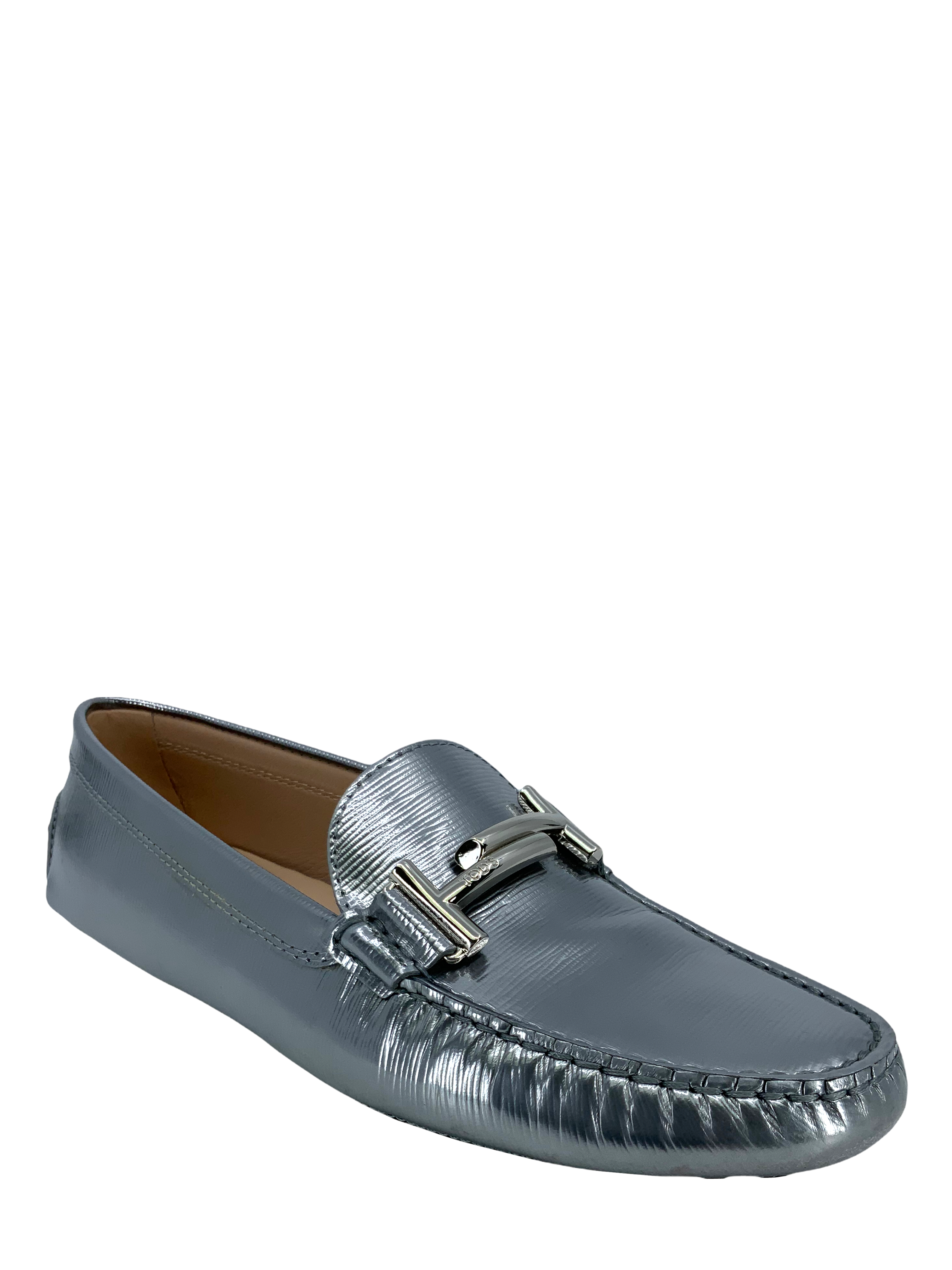 TOD'S Gommino Double T Leather Driving Shoes for Men - Size 10 US | Comfortable Luxury Loafers for Business Casual & Weekend Wear