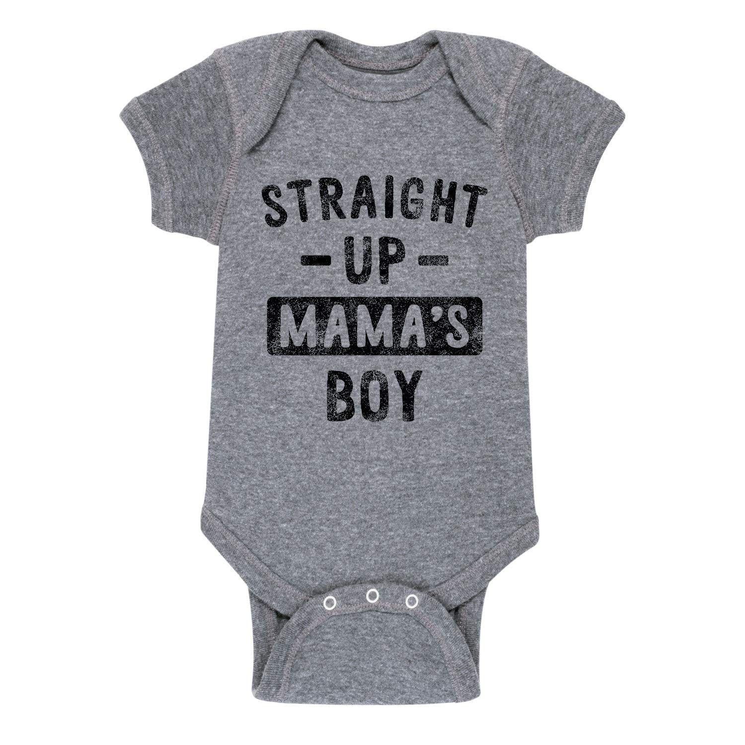 Instant Message - Straight Up Mama's Boy - Cute Infant Baby Bodysuit One-Piece for Newborns & Toddlers - Perfect for Family Photos, Playdates & Everyday Comfort