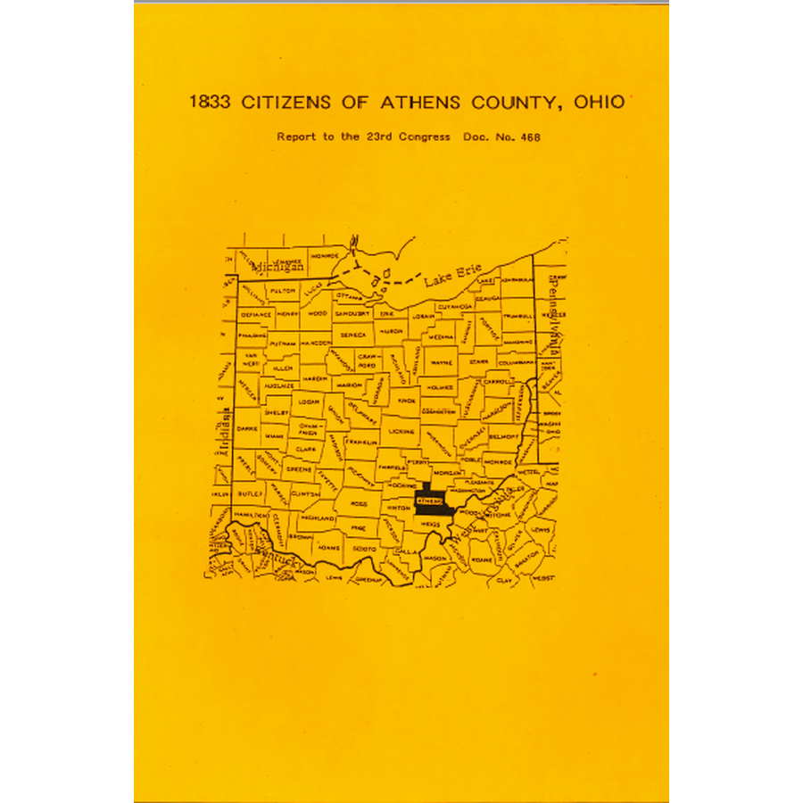 1833 Citizens of Athens County Ohio - Historical Genealogy Records & Family History Research for Ancestry Enthusiasts | Perfect for Genealogists, Historians & Family Tree Projects