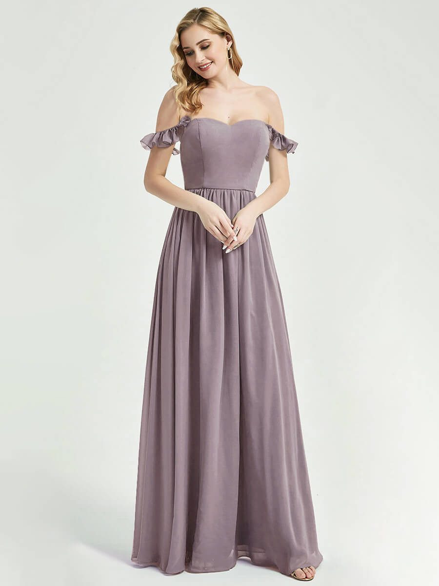 Elegant 3-in-1 Convertible Chiffon Bridesmaid Dress with Detachable Straps - Perfect for Weddings, Proms & Formal Events