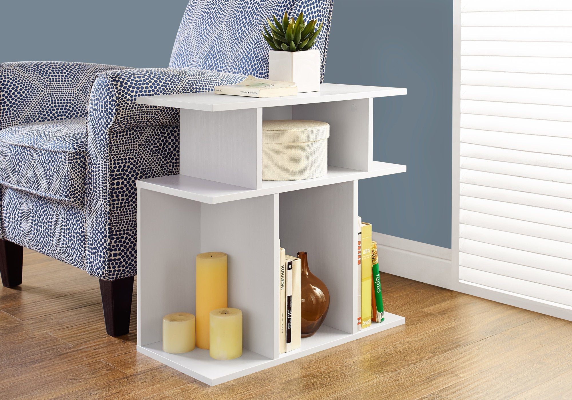 Modern White Accent Table - 24
