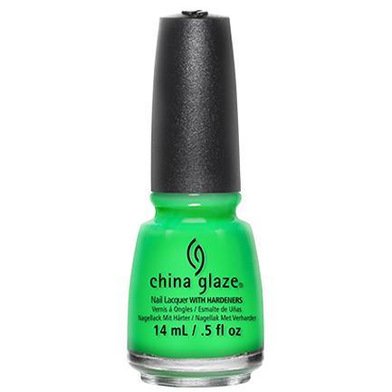 China Glaze Nail Polish - In The Lime Light #70640 (0.5 oz) - Long Lasting Neon Green Nail Lacquer for Summer Manicures & Pedicures