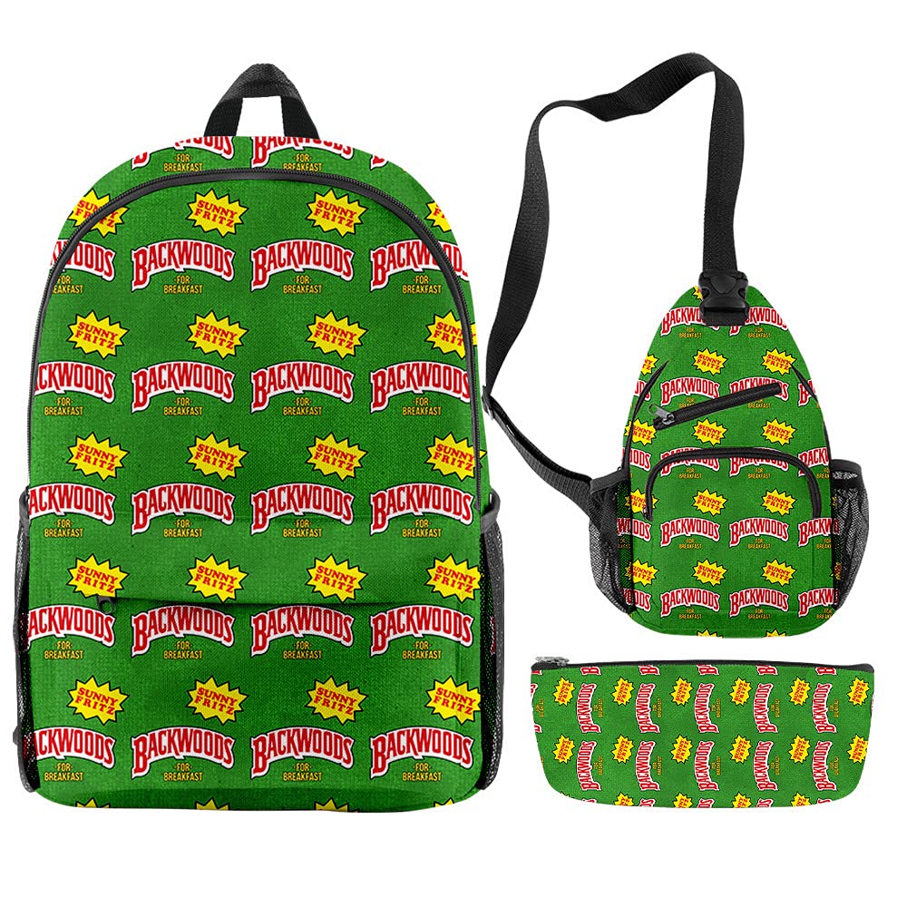 Backwoods 3-Piece Backpack Set - Laptop & School Bag for Men & Women | Travel & Work Essentials