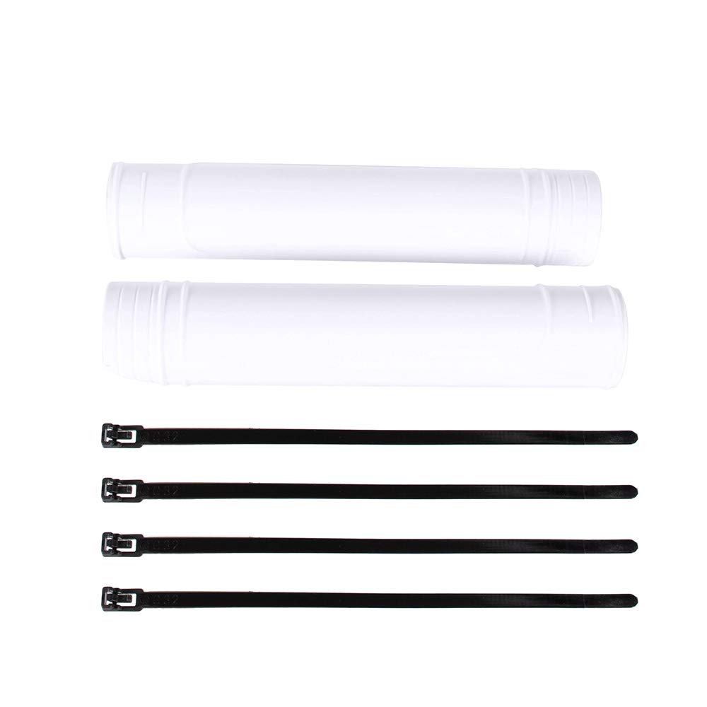 High Impact Resistance Motorcycle Upper Fork Guards - Durable Plastic Wraps for Dirt Bikes | Compatible with Yamaha, Kawasaki, Husqvarna (White) | Off-Road Protection & Style Upgrade