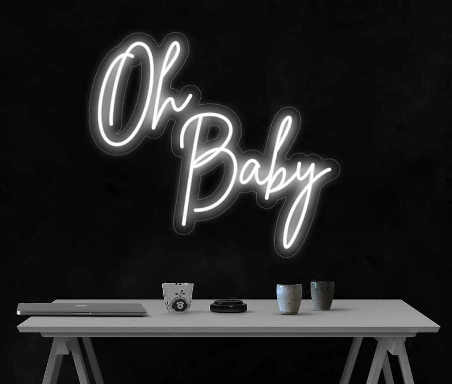 Custom Oh Baby LED Neon Sign - Handmade in USA for Nursery, Bedroom & Party Decor