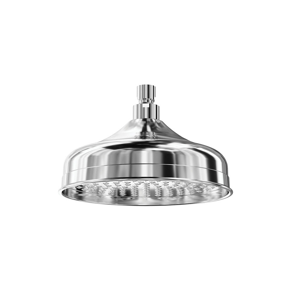 Fienza 411138 Lillian 8-Inch Chrome Shower Head with 5 Spray Modes - High Pressure Rainfall Showerhead for Bathroom & Spa Relaxation