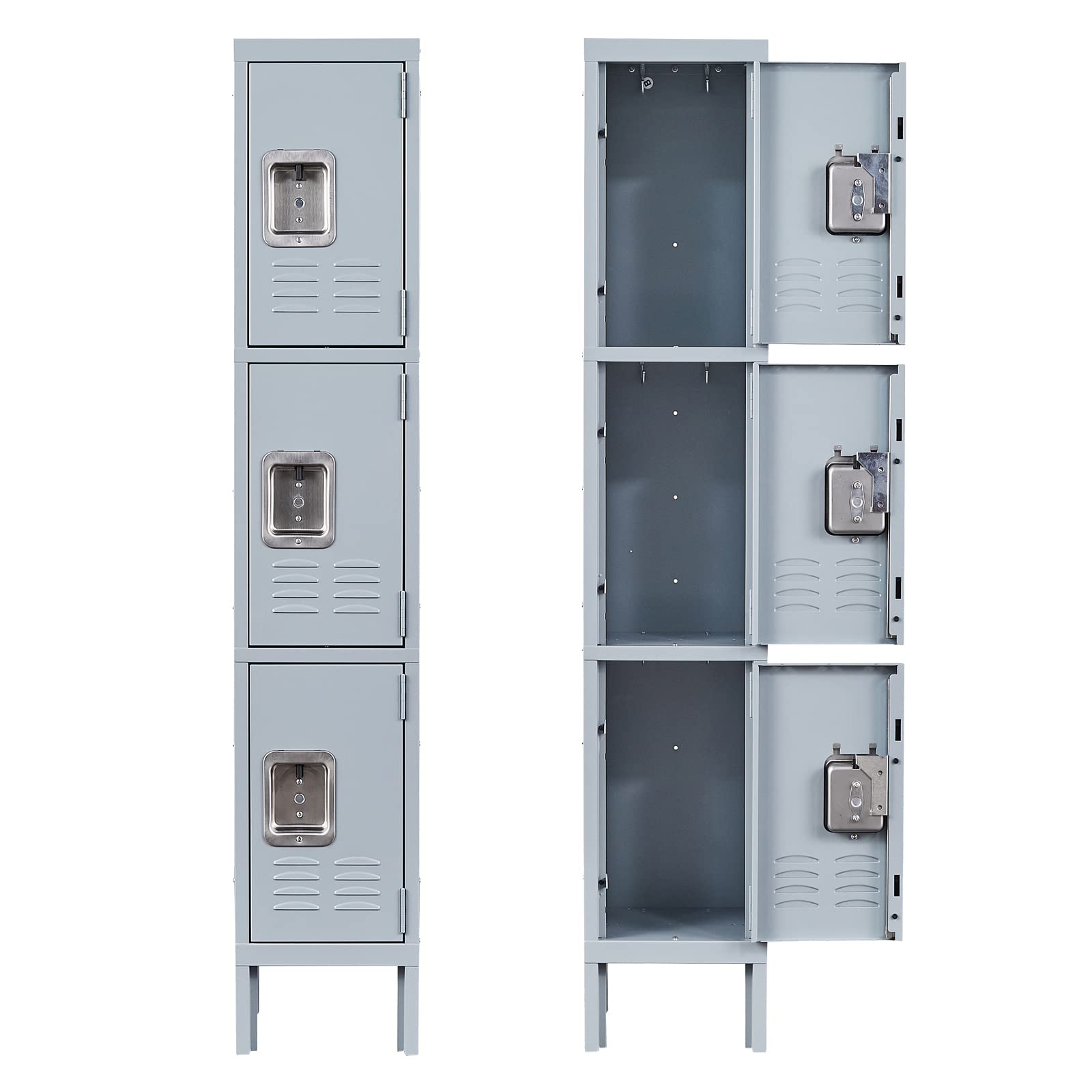 STANI Heavy Duty Metal Locker with Lock - Secure Employee Storage Cabinet for Home, Gym, School & Office - Tall Steel Locker for Clothes, Shoes & Equipment Storage (Perfect for Lockers Rooms, Workplaces & Fitness Centers)