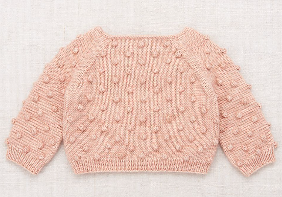 MISHA & PUFF Baby Popcorn Knit Sweater - Soft & Cozy (6-24 Months) - Perfect for Fall & Winter Outings, Family Photos, and Playdates