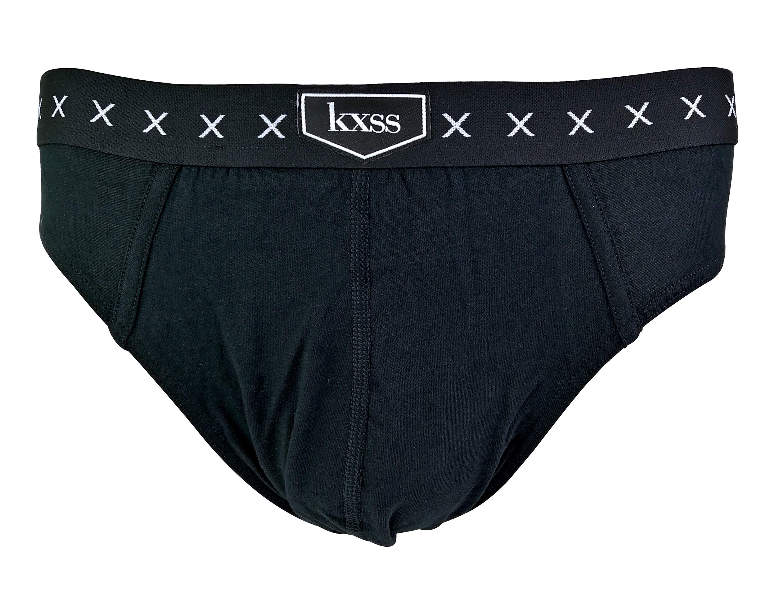KXSS KISS Designer Men's Soft Combed Cotton Underwear Briefs - Comfortable Everyday Wear for Work, Gym & Travel
