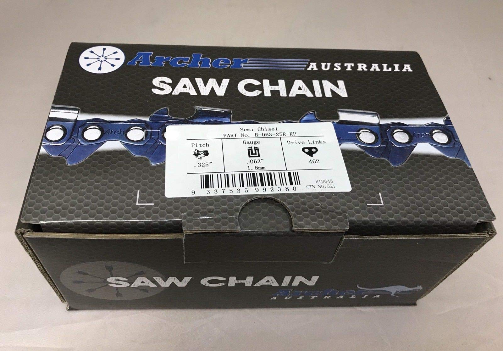 Archer .325 Pitch .063 Gauge 25ft Roll Chainsaw Chain - Heavy Duty Ripping Chain for Wood Cutting, Logging & Forestry Work