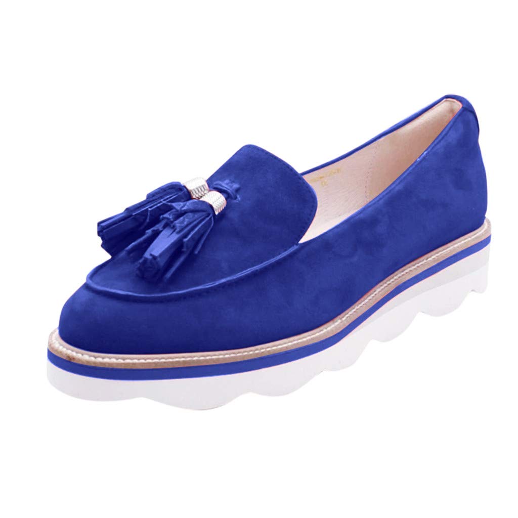 Women's Brown Slip-On Sandals with Tassel - Comfortable Round Toe Casual Sneakers for Beach, Walking & Summer Outfits - Ladies Flats Shoes for Everyday Wear