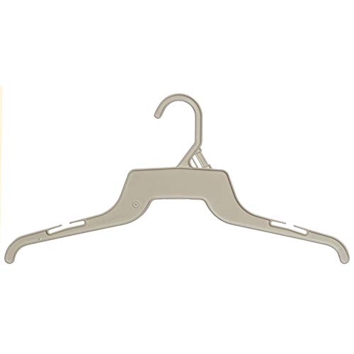 Mainetti 340 White Plastic Hangers with Notch for Straps - 16 Inch Bulk Pack of 500 - Perfect for Shirts, Tops & Dresses - Ideal for Retail Stores, Closet Organization & Laundry Businesses