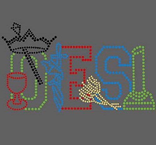 OES Eastern Star Rhinestone Iron-On Transfer for DIY Crafts, T-Shirts, Hats & Apparel Decoration | Easy Heat Press Application