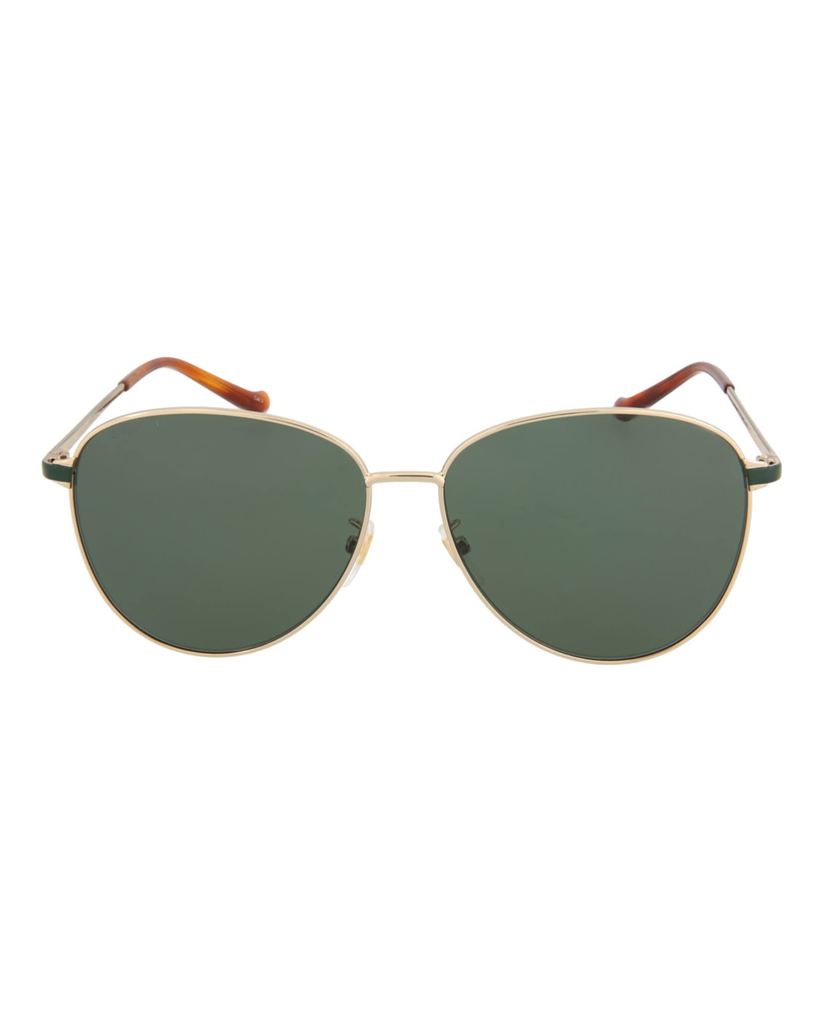 Gucci GG0573SK 003 Men's Sunglasses - Gold Frame with Green Lens (60mm) | UV Protection, Fashion & Outdoor Activities