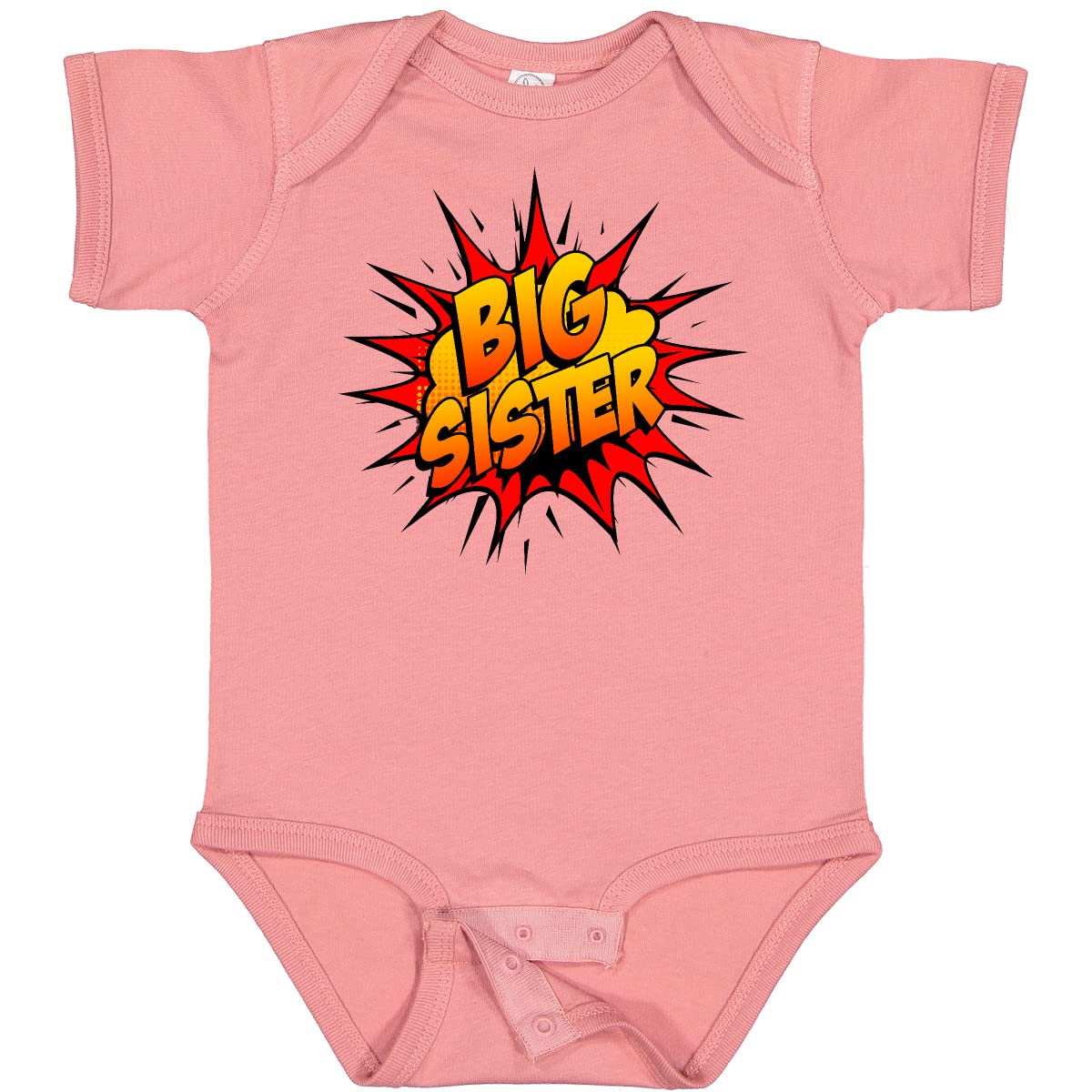 Inktastic Big Sister Super Hero Baby Bodysuit - Cute Infant Onesie for Newborn Girls & Toddlers - Perfect for Sibling Announcement, Baby Shower Gift & Family Photos
