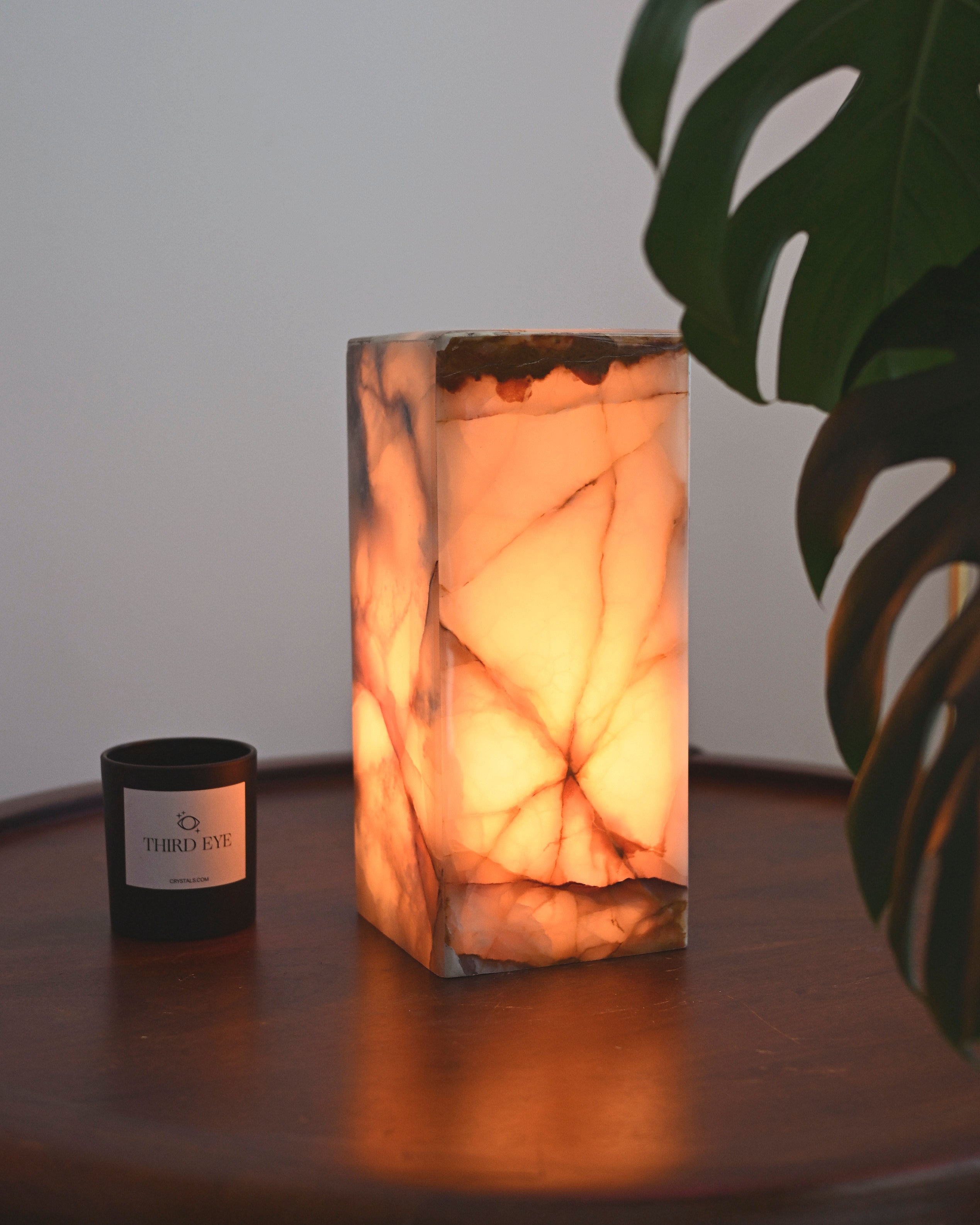 Natural Black Onyx Crystal Lamp - Handcrafted Healing Stone Light for Home Decor, Meditation & Yoga Room | Perfect for Bedroom, Living Room & Office