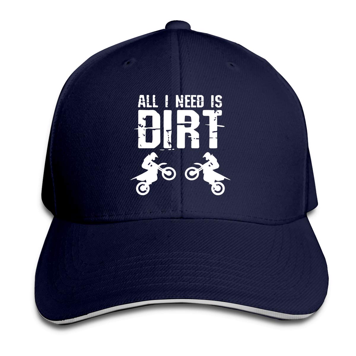 Dirt Bike Motocross Unisex Adjustable Trucker Hat - Breathable Mesh Back & Peaked Cap for Men & Women (Navy) - Perfect for Off-Road Riding, Motorcycle Adventures & Outdoor Sports