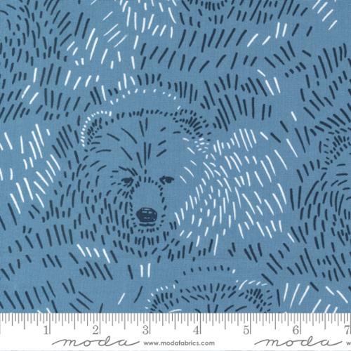 Marigold by Aneela Hoey Moda M2460019 Bears Cornflower Fabric - Premium Cotton Quilting Material for DIY Crafts, Home Decor & Sewing Projects