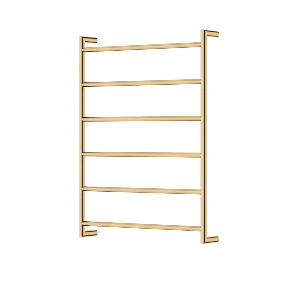 Fienza 8286080UB Kaya Heated Towel Rail - 600 x 800mm Stainless Steel Bathroom Warmer - Urban Brass Finish for Luxurious Spa & Modern Home Use