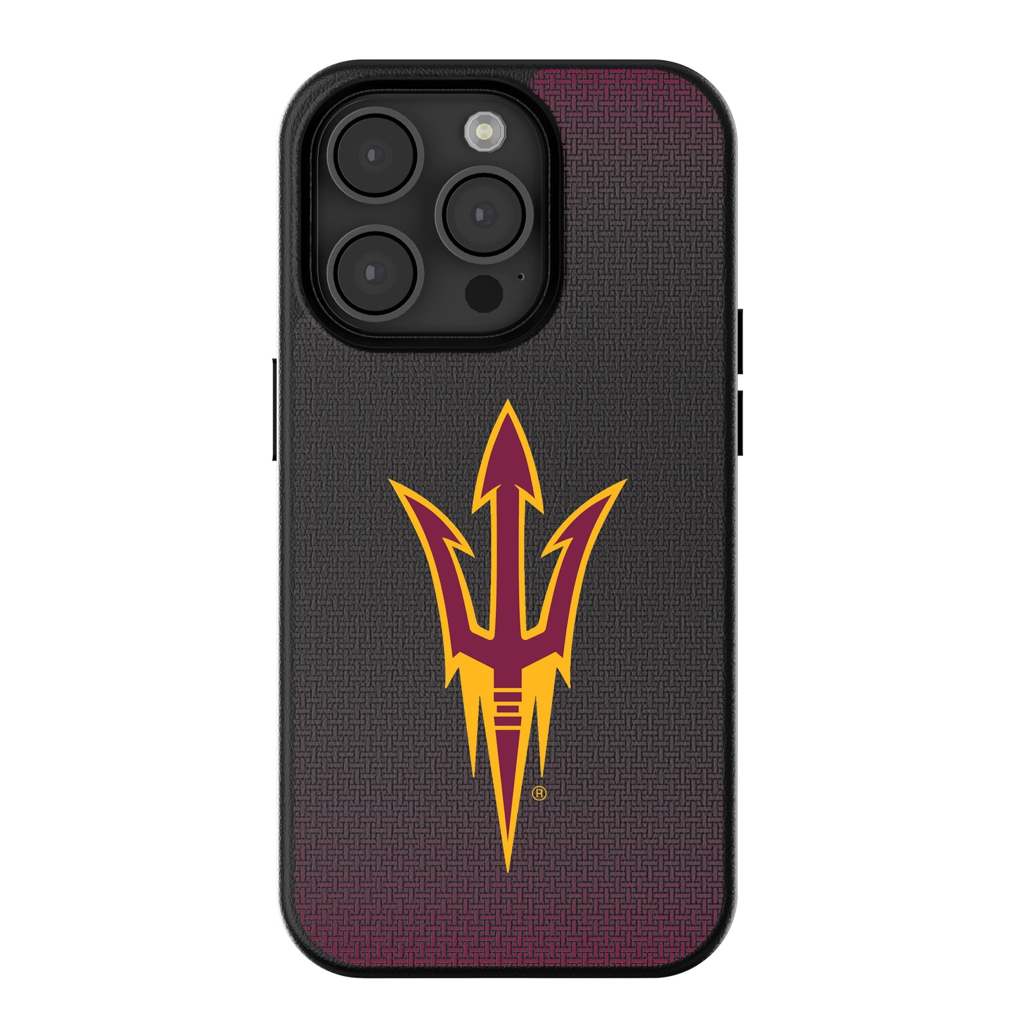 Arizona State University Sun Devils Linen MagSafe Compatible Phone Case for Apple iPhone 14/13/12 - Durable Protective Cover for School, Game Day & College Life