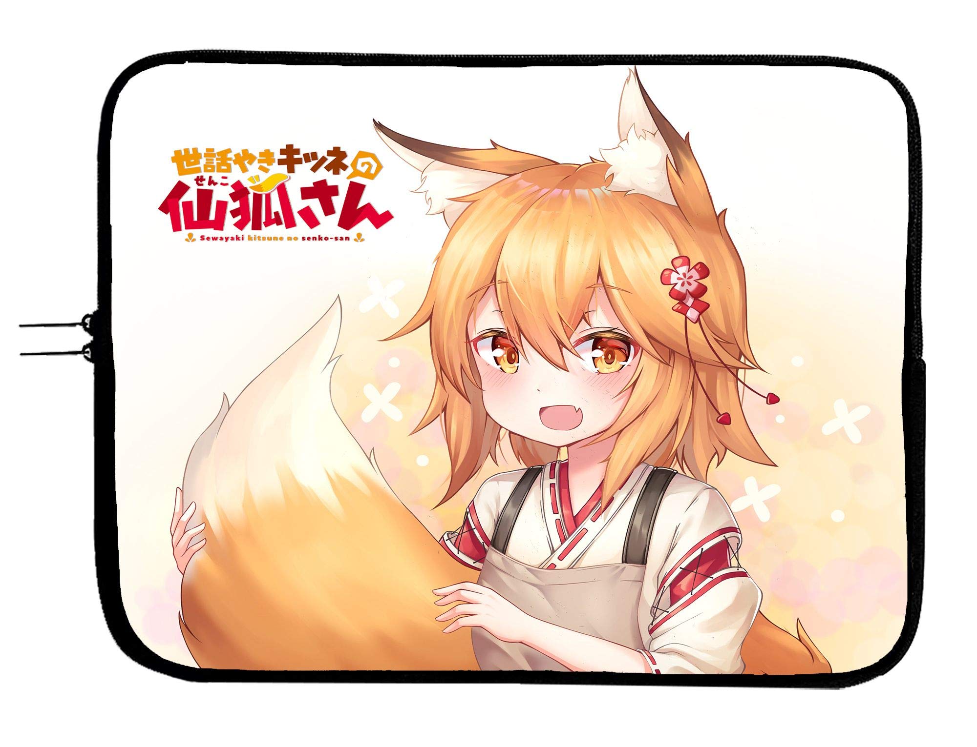 Anime Laptop Sleeve Case for 11 Inch Tablet & Laptop - The Helpful Fox Senko-san Design - Protective Computer Bag for MacBook Air, iPad Pro, Surface Pro - Perfect for School, Work & Travel