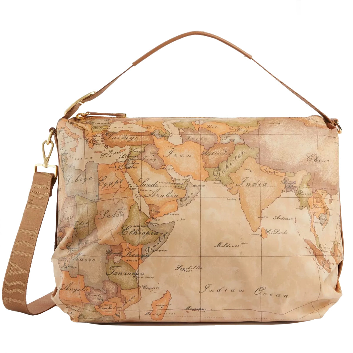 Alviero Martini 1a Classe Geo Soft Naturale Shoulder Bag CS0146001 - Premium Leather Handbag for Women, Fashion Crossbody Purse - Perfect for Work, Travel & Everyday Use