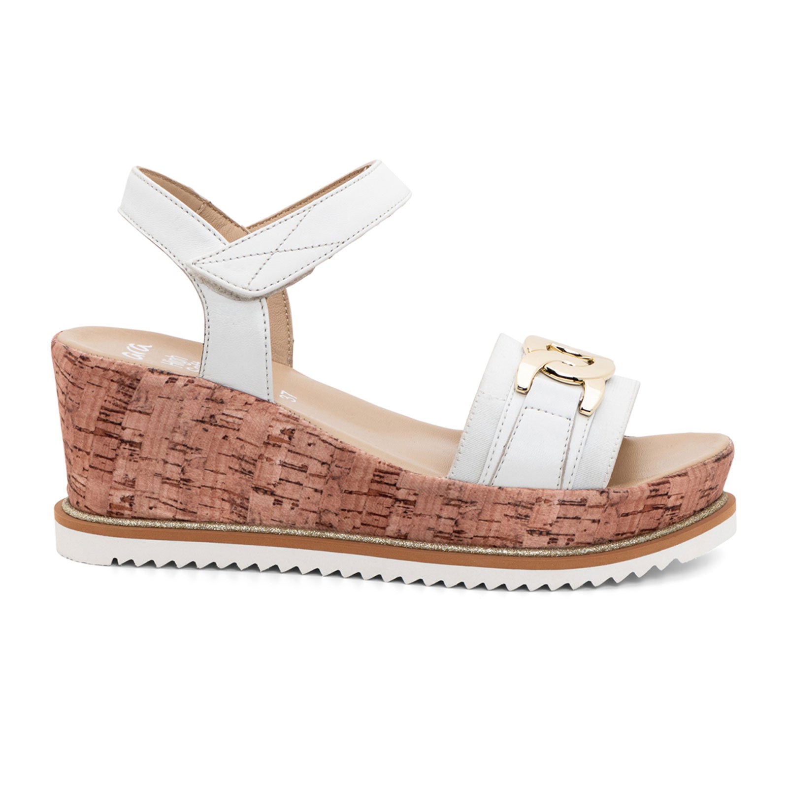 Ara Palmdale Women's White Nappa Leather Wedge Sandals - Comfortable Summer Casual Shoes for Beach, Vacation & Everyday Wear