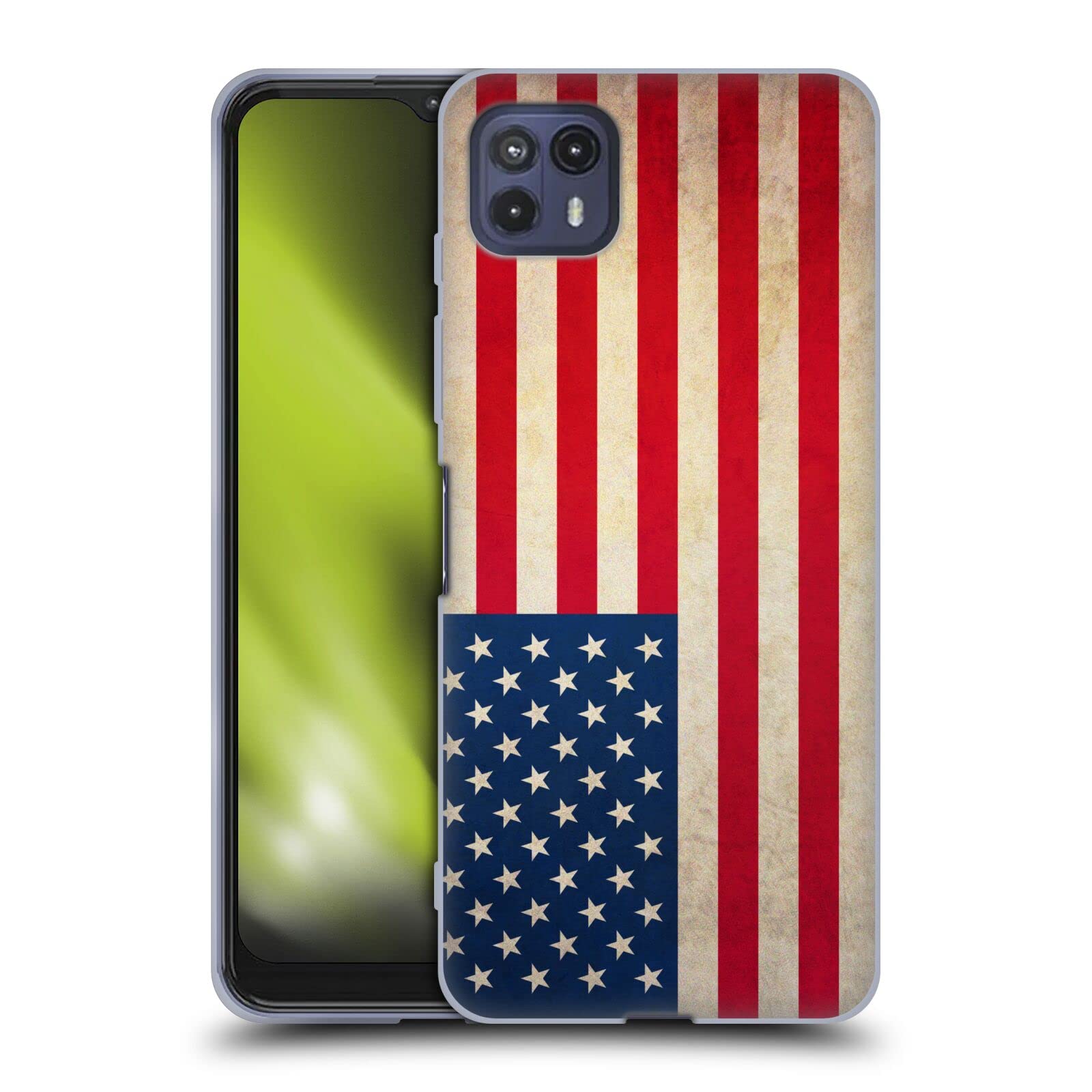 Motorola Moto G50 5G Case - USA Vintage Flags Design Soft Gel Phone Cover | Durable Protection for Everyday Use & Travel