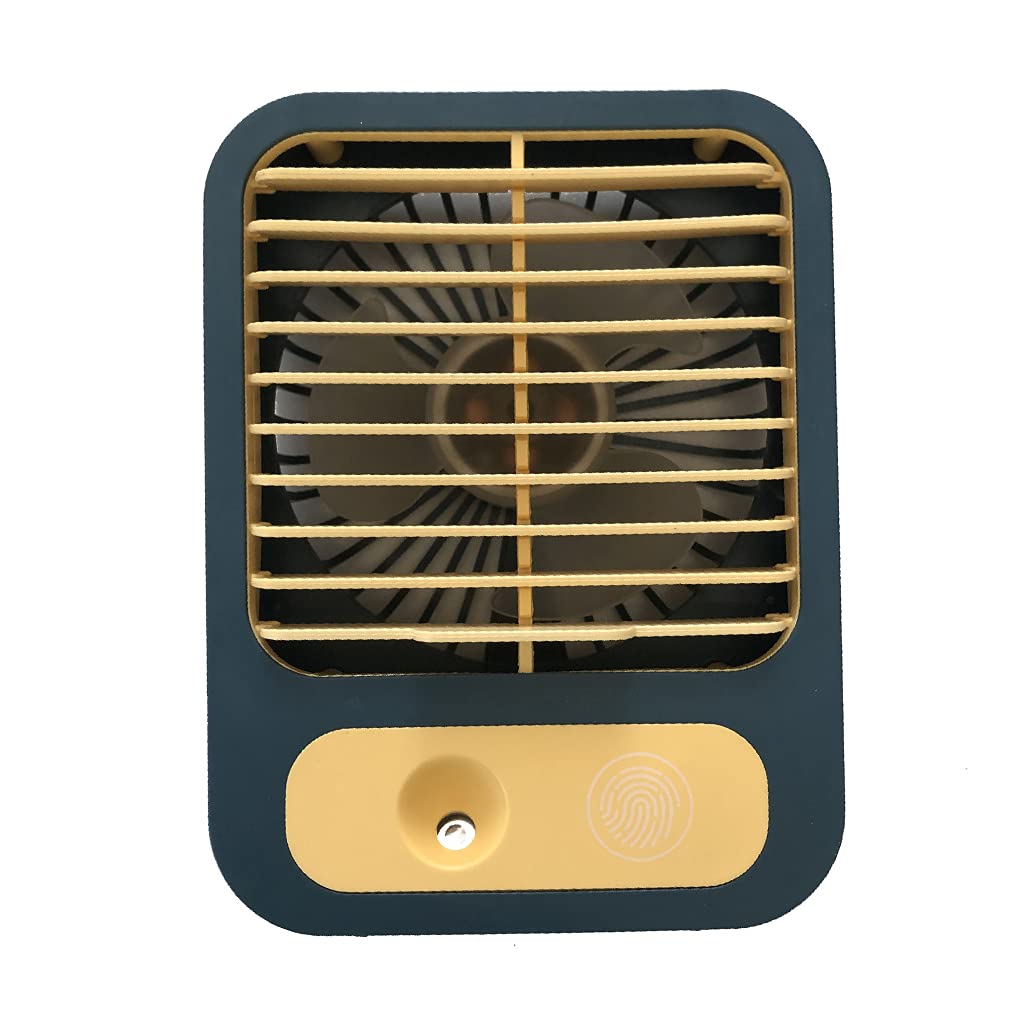 Zeiwohndc Portable USB Desk Fan - Super Quiet Personal Air Cooler with 3 Speed Settings & Spray Humidifier - Perfect for Office, Home, and Travel Use